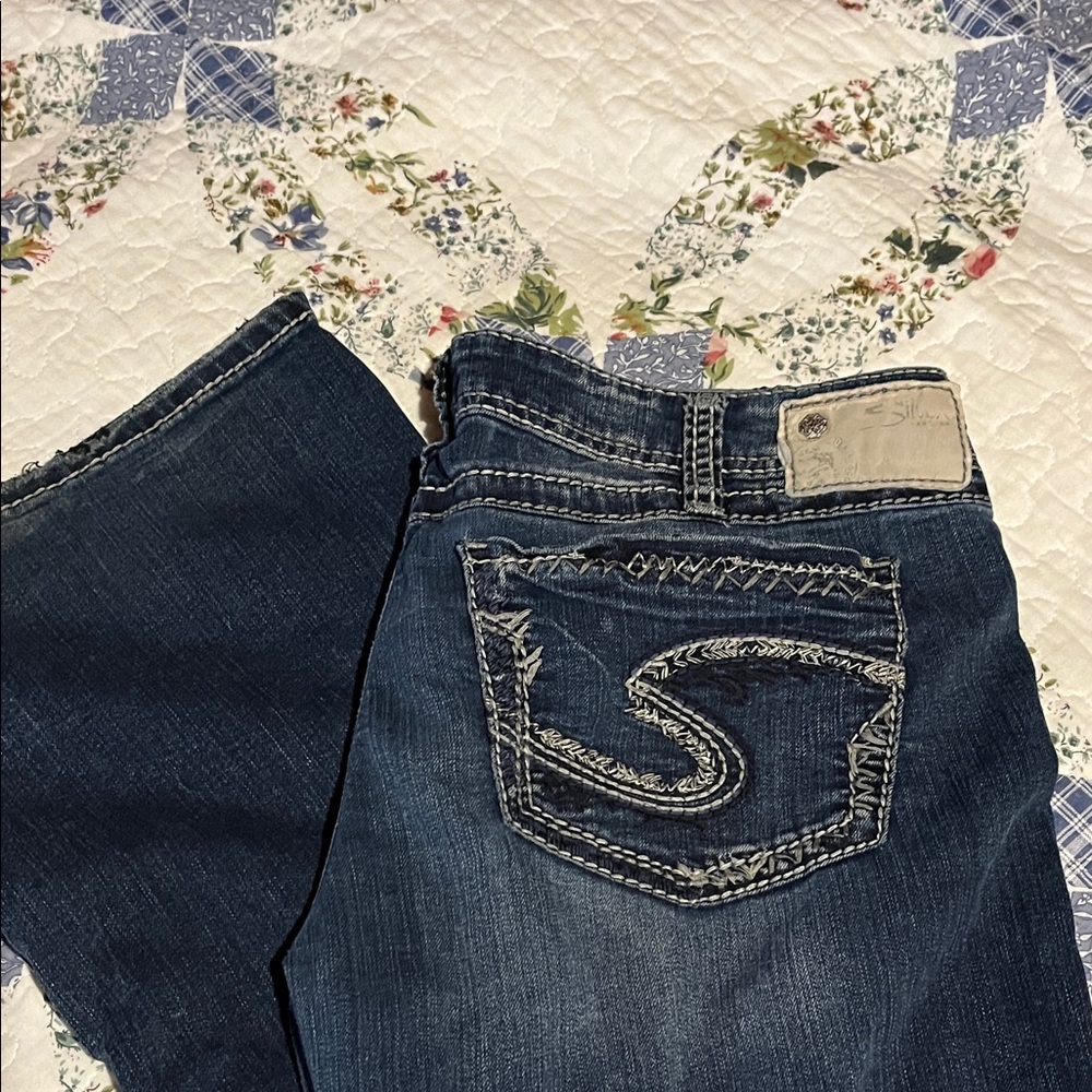 Silver Jeans Dark Blue Boot Cut/Flare W32 L33
